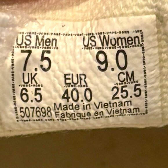 ~~VANS Slip On Skate Sneakers Green/Black Checkered Shoes Men’s 7.5 Womens 9.0 - Picture 7 of 7